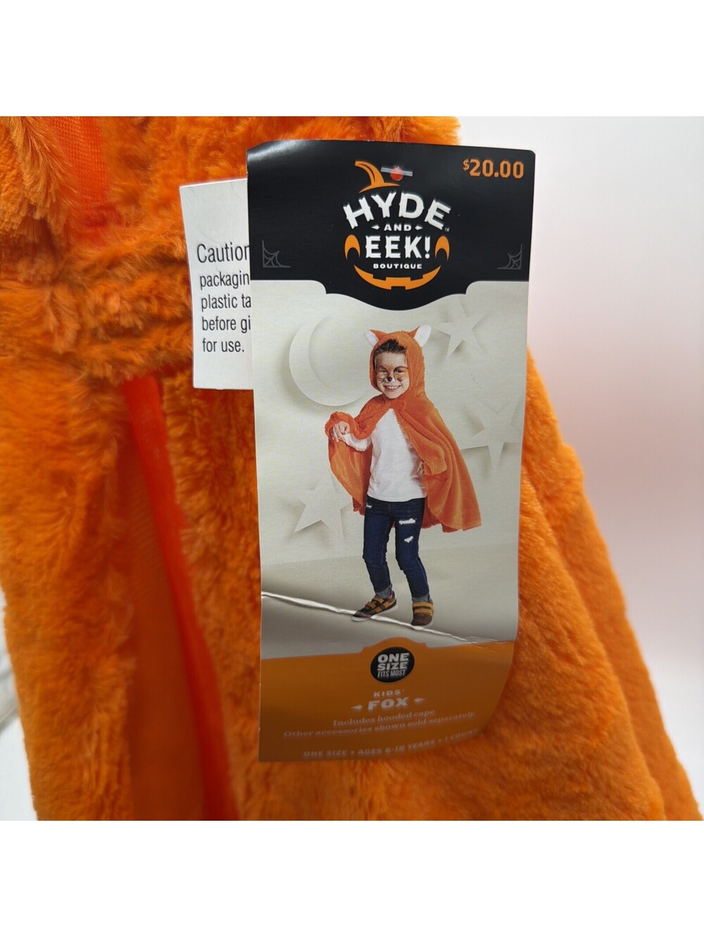 Halloween Costume Kid Hyde Eek Fox Hooded Cap One Size Fits Most New